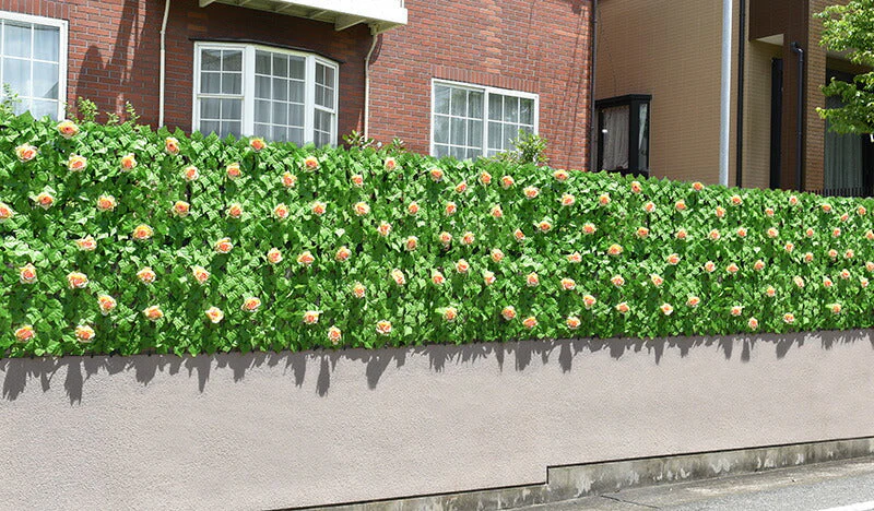 【花有タイプ】グリーンフェンス 1m×3m 目隠し 日除け おしゃれ 花付き 花無し 葉っぱ ベランダ 庭 防犯 侵入防止 / 目隠しグリーンフェンス