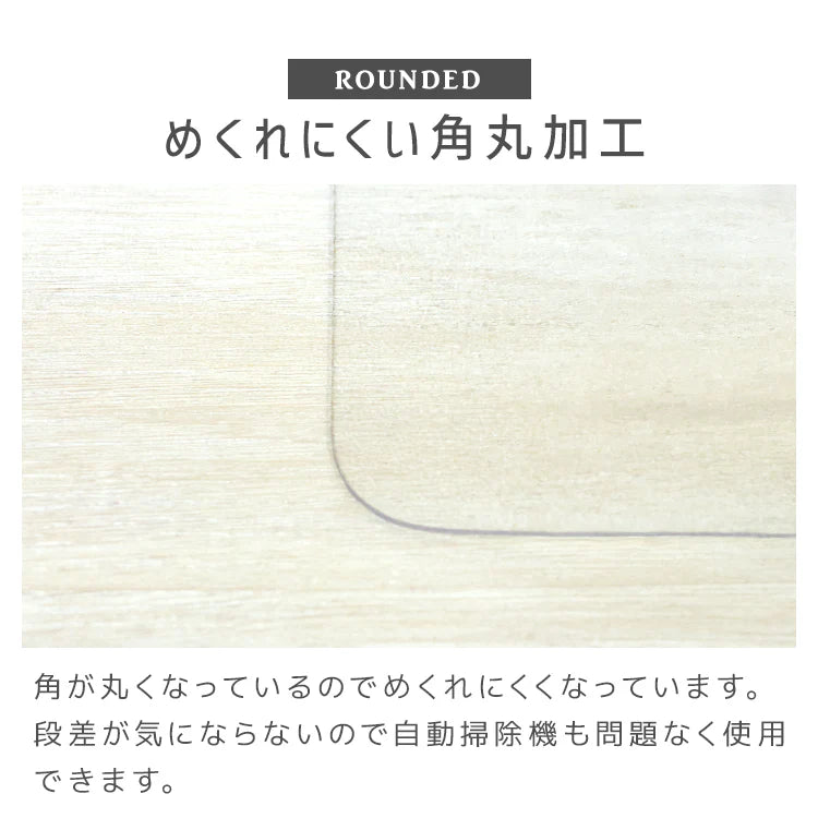 【Lサイズ】【スリムタイプ】冷蔵庫マット クリア 透明 傷防止マット 床保護シート 70×13cm 冷蔵庫 下敷き PVCマット クリアマット 透明マット キッチンマット 洗濯機マット フローリング 床 保護マット 床暖房対応