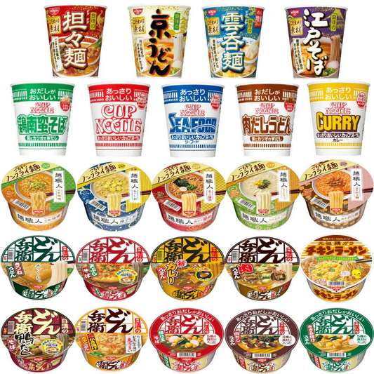 にぎわい広場  日清食品 どん兵衛 麺職人 京うどん 江戸そば カップヌードルも入ったカップ麺 バラエティ24食セット