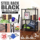 【予約商品：8月上旬（～10日までに発送）】スチールラック メタル 黒 ラック 幅60 おしゃれ カラーラック 棚 3段 径25mm スチールシェルフ 収納ラック 収納棚 シェルフ メタルシェルフ ランドリーラック リビングラック テレビ台 テレビラック 収納 耐荷重225kg