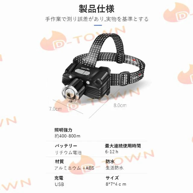 当日発送 ヘッドライト USB充電式 センサー機能 高輝度 記憶 ヘッドランプ 釣り 90°角度調整 防水 防災 小型軽量 登山 夜釣り用 ランニング キャンプ 作業灯