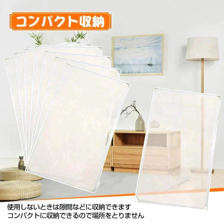 販売中止　ペット 柵 フェンス ケージ 70×50cm 7＋1枚 透明 ペットサークル ゲート 室内 侵入 防止 小型 ペットフェンスン 感染対策 レイアウト ペットハウス 猫 犬