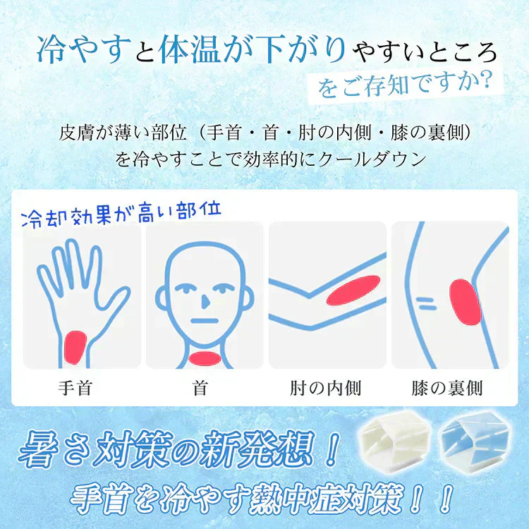 爽快リング pcmバンドクーラー バンドクーラー 熱中症対策 「アイスブルー2個セット」28℃ おしゃれ 冷感 最強 暑さ対策 ひんやり 植物由来成分 自然に凍結 繰り返し使える 結露しないsokai ring PCMバンドクーラー 熱中症対策