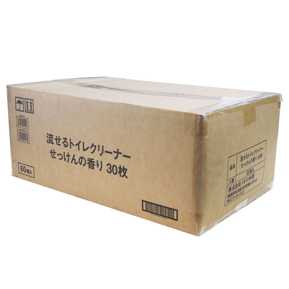 流せるトイレクリーナー iiもの本舗 パルプ せっけんの香り 30枚入り X60パック