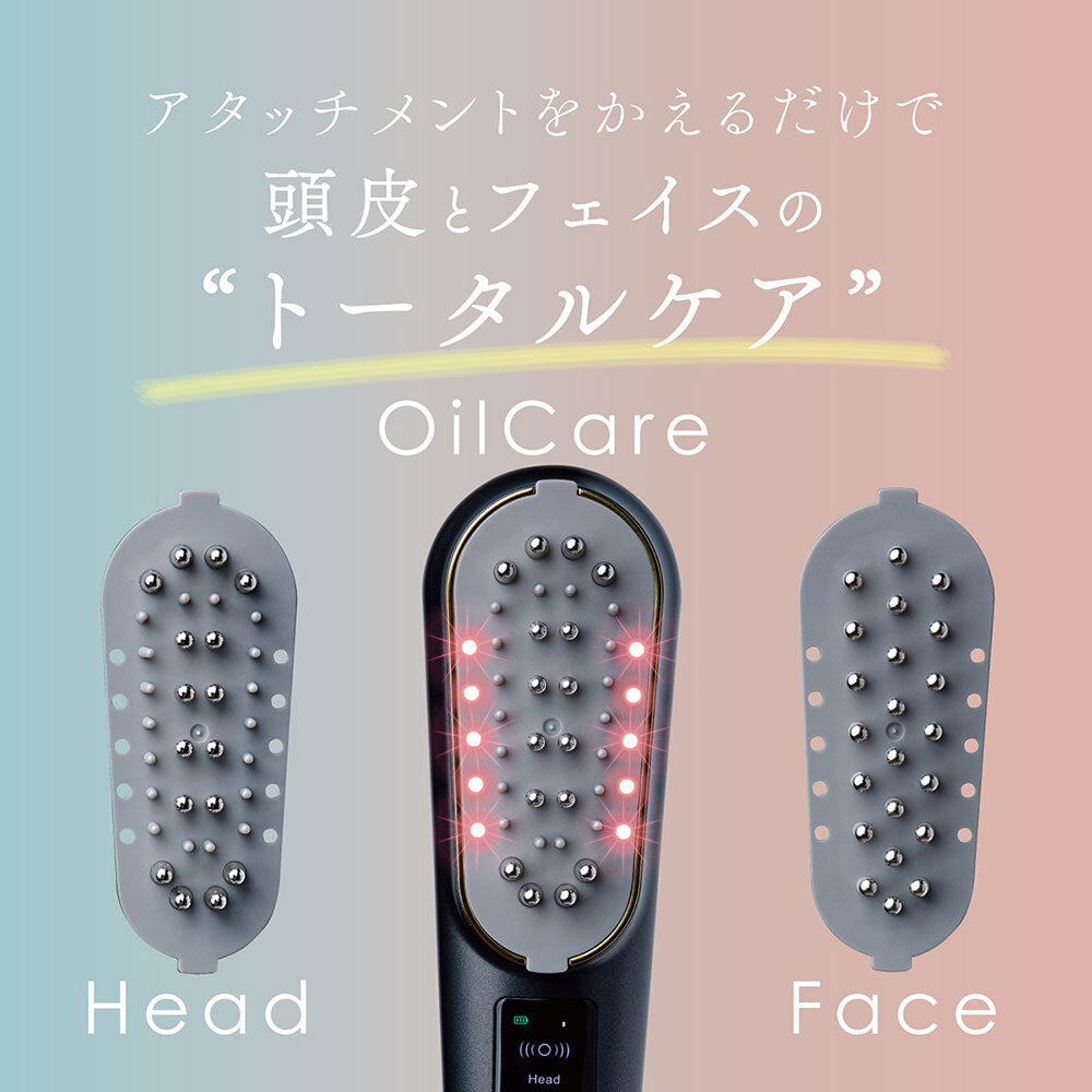 WAVEWAVE スカルプブラシプロ/EMS(低周波)で頭筋を刺激・RFラジオ波でリフトケア アタッチメントを変えるだけで頭皮と顔のトータルケア 電気針ブラシ
