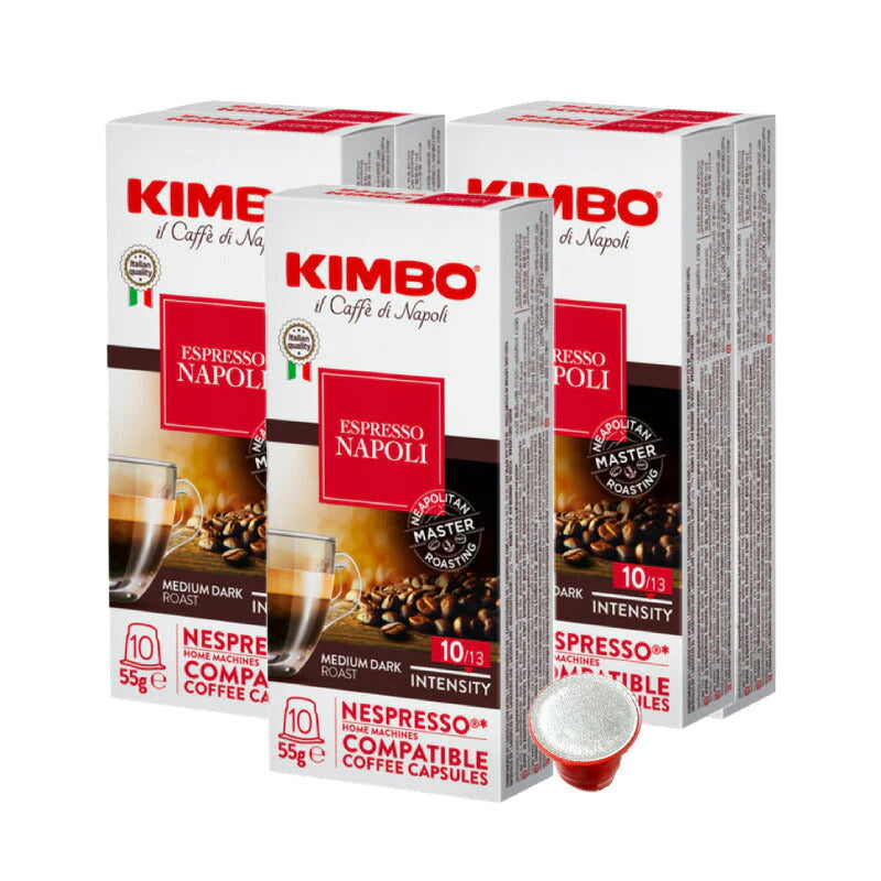 KIMBO キンボ イタリア産 ネスプレッソ 互換 カプセルコーヒー ナポリ×5箱（50カプセル）【2?3営業日以内に出荷】[送料無料] コーヒー イタリア 珈琲 コーヒー豆 ホットコーヒー アイスコーヒー NESPRESSO ブラックコーヒー 無糖