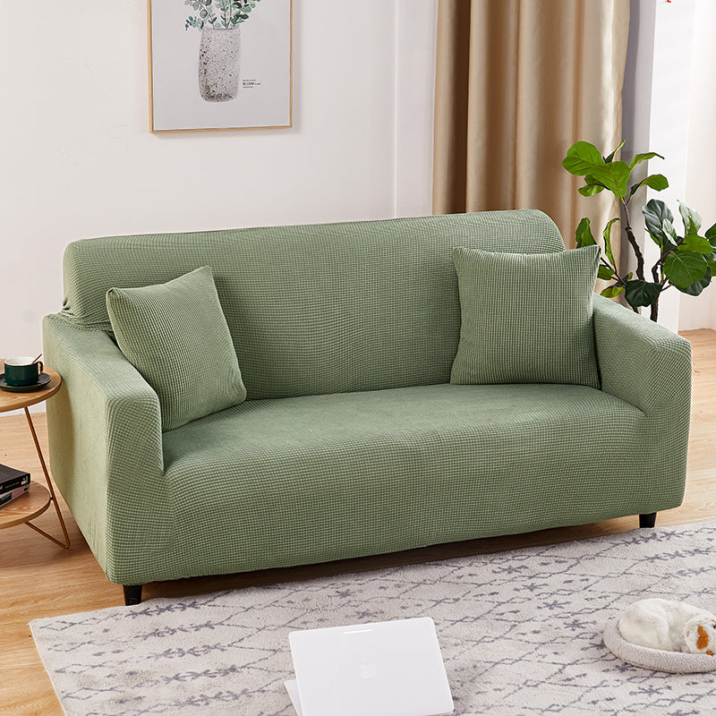 【ライムグリーン　2枚セット】クッションカバー 45×45cm 北欧 おしゃれ 冬 2枚セット 丸洗いOK おしゃれ 柔らか かわいい 汚れ防止 洗える 無地 インテリア 替えカバー オールシーズン 伸縮性 ソファカバーと合わせ 新生活 転居 引っ越し 14色