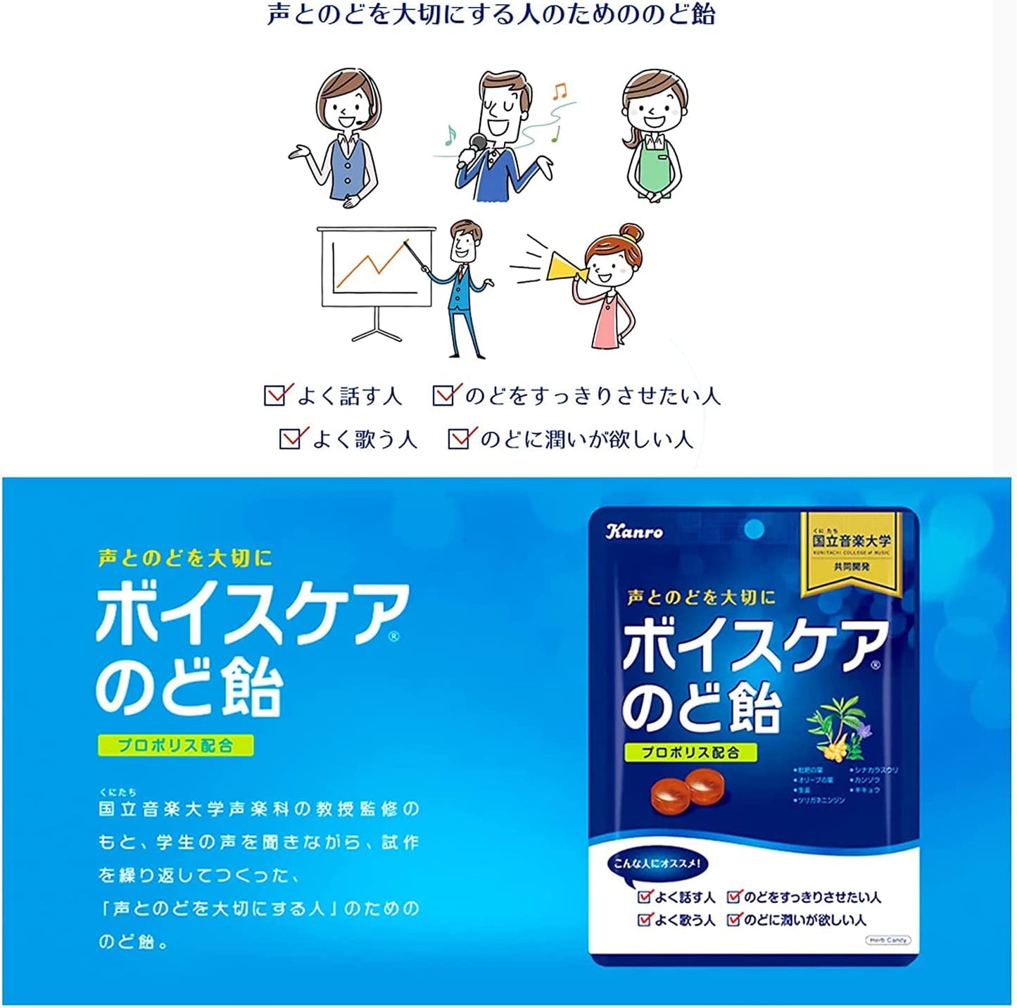 【3人シェア買いでお得】カンロ ボイスケアのど飴 563g×1袋  大容量パック
