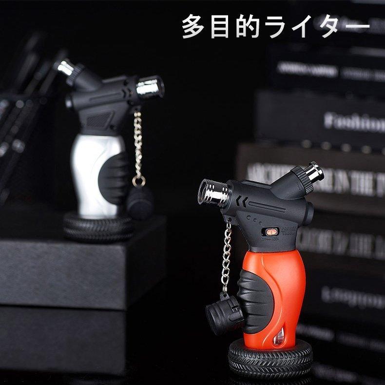 当日発送 ライター 葉巻ライター 直噴ターボライター ガス 注入式 ジェットライター 防風 充填式 ろうそくアウトドアトーチ ライター キャンプ 火起こし w224A(シルバー)
