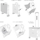 ［BAGING バギング］横押し ショッピングカート ストッパー付き 360°回転 4輪静音キャスター 折りたたみ 買い物カート LB007 (黄)