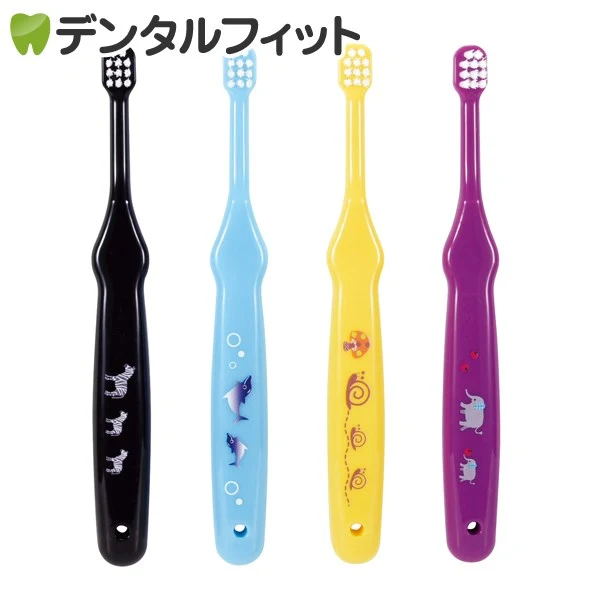 歯ブラシ ラピス 乳児用歯ブラシ ハッピーカラー 男女兼用 Mふつう 4本入(4色アソート) LA-110【メール便送料無料】