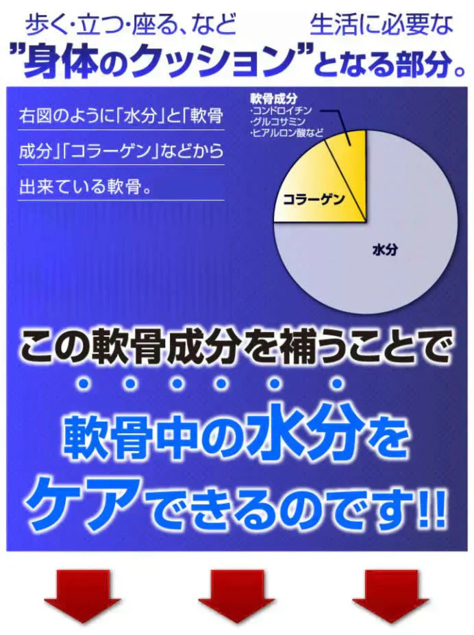 約半年分たっぷり大容量グルコサミン+コンドロイチン+コラーゲン540粒