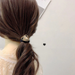 (三角)ヘアゴム キラキラ おしゃれ ヘアアクセサリー 結び シンプル 髪留め 髪飾り パーティー 二次会 お呼ばれ