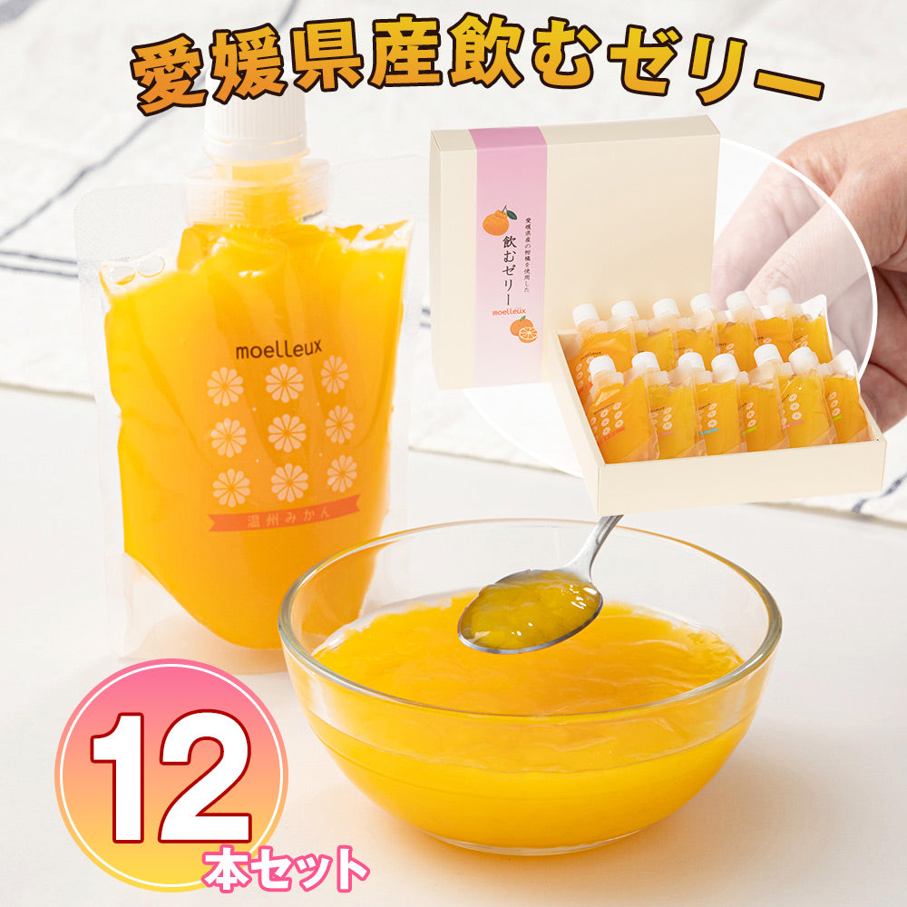 ワッフルアトリエ ムエル　愛媛県産飲むゼリー12本セット【送料込み】【お届け不可地域：北海道・沖縄・離島】