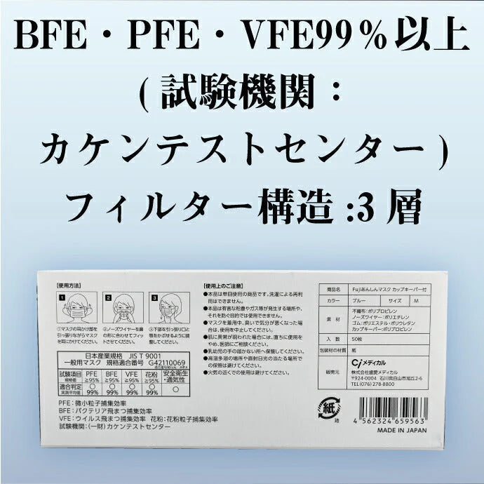 マスク 日本製 FUJIあんしんマスク さくらいろ(ピンク) お試し3枚セット(レギュラーサイズ1枚・カップキーパー付レギュラーサイズ1枚・カップキーパー付Sサイズ1枚)【メール便送料無料】