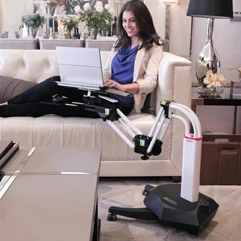 即納 ノートパソコンスタンド ノートパソコンデスク 多機能ノートパソコンデスク パソコンデスク 勉強机 在宅勤務 ワンタッチで調節できる 超便利 360度回転