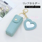 ミラー付きミニポーチ【グレイッシュグリーン色】リップケース【カウシェファーム収穫対象商品】