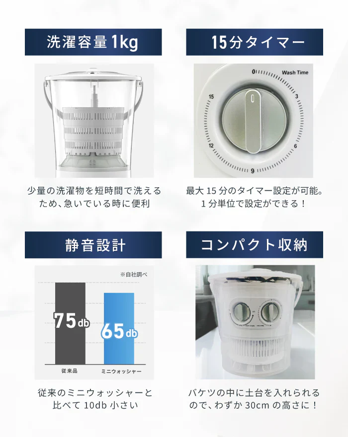 NEWモデル ミニウォッシャー 排水機能 脱水機能 バケツ洗濯機 小型洗濯機 バケツウォッシャー ミニ洗濯機 ペットミニ 一人用洗濯機 ユニフォーム 洗濯機 小型 コンパクト 余洗い 分別洗い 分け洗い マスク 脱水 手動 バケツ型 脱水付き