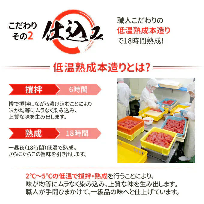 好評につき完売いたしました。職人仕込み 熟成本造り 塩たらこ 切子 訳あり 2kg 送料無料