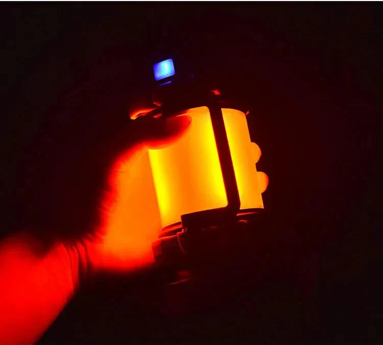 LED ランタン 懐中電灯 サーチライト CREE社製高輝度チップ搭載 USB充電式 一台三役  防滴 キャンプ 登山 釣り 防災 停電 緊急 非常用 PSE認証 w031A(オレンジ)