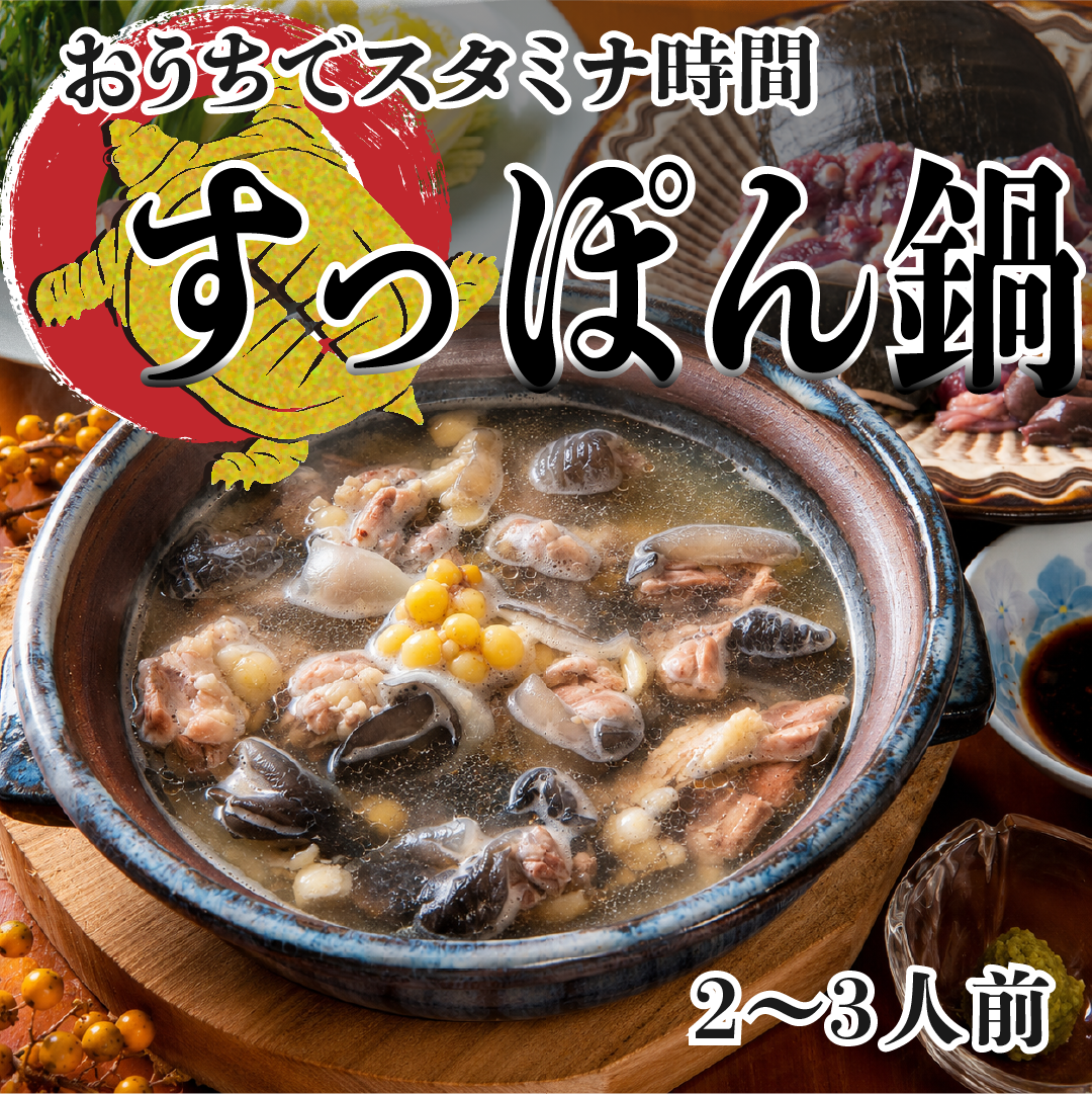 【ご注文をいただいてから捌きます！】捌きたて活すっぽん鍋　レシピ付　2～3人前　スッポン　コラーゲン　滋養強壮