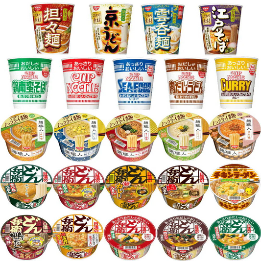 にぎわい広場  日清食品 どん兵衛 麺職人 京うどん 江戸そば カップヌードルも入ったカップ麺 バラエティ24食セット