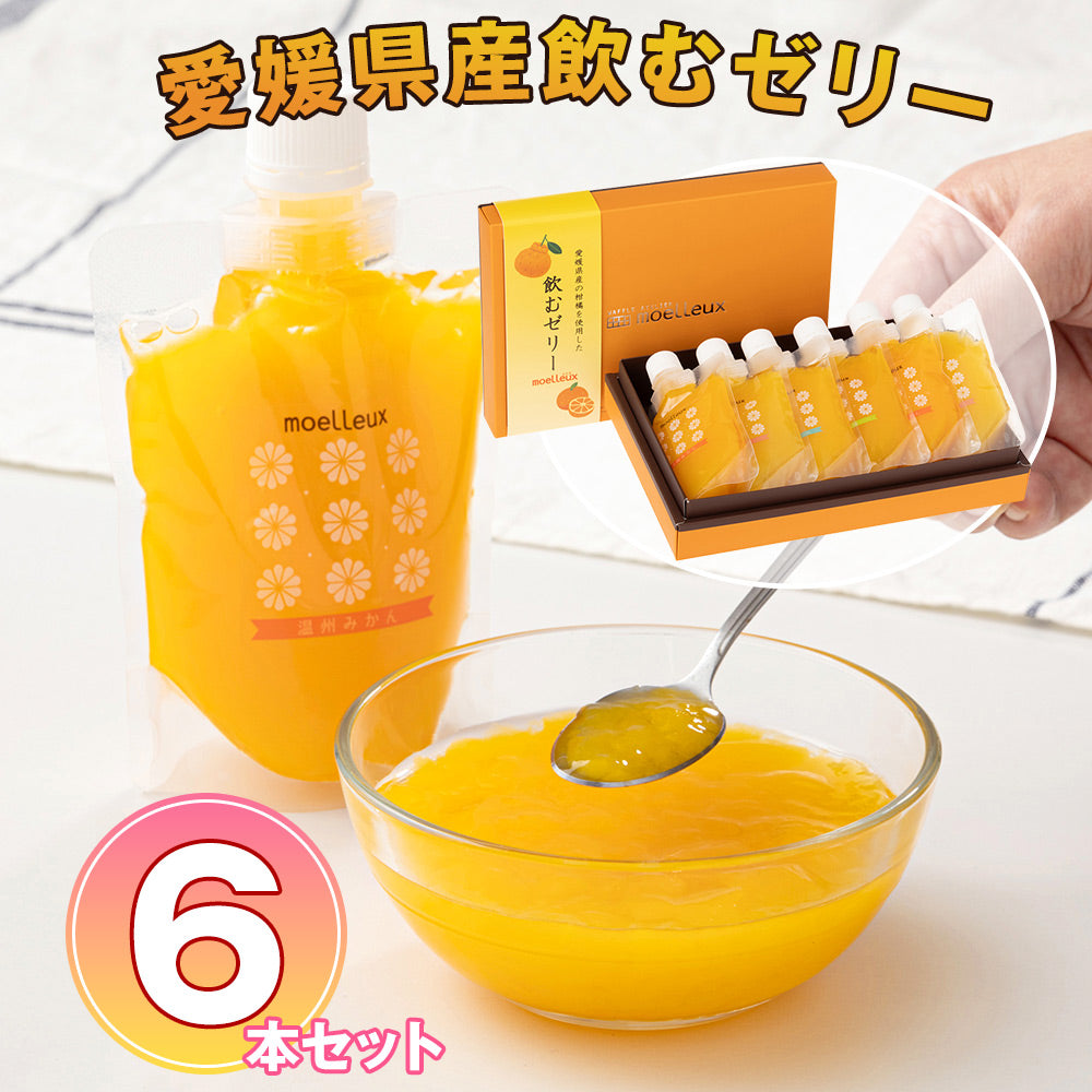 ワッフルアトリエ ムエル　愛媛県産飲むゼリー6本セット【送料込み】【お届け不可地域：北海道・沖縄・離島】