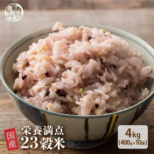 雑穀 雑穀米 国産 栄養満点23穀米 4kg(400g×10袋) 無添加 無着色 徳用サイズ 送料無料