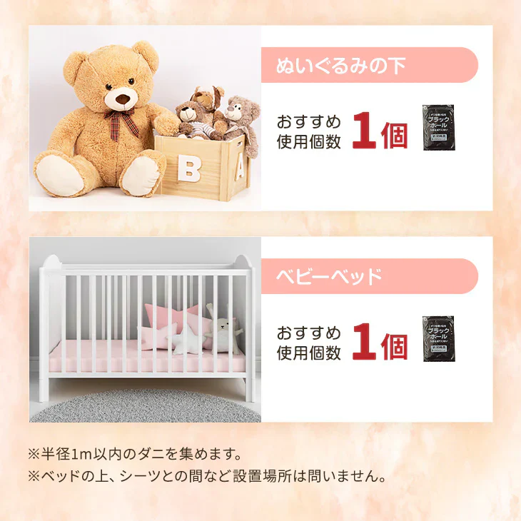 ダニ捕りパック【ブラックホール®】　2個入