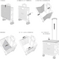 ［BAGING バギング］横押し ショッピングカート ストッパー付き 360°回転 4輪静音キャスター 折りたたみ 買い物カート LB007 (赤)