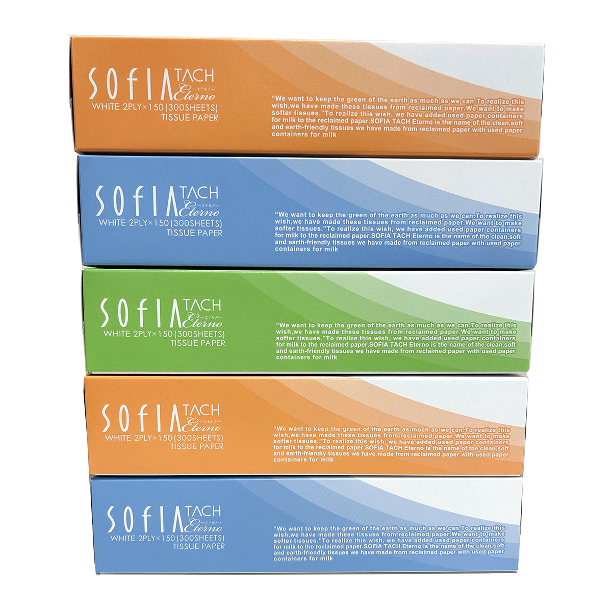 箱ティッシュ マスコー製紙 ソフィアタッチエテルノ ボックスティッシュ150Ｗ 5個Ｘ12パック