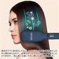 ヘアアイロン ストレートブラシ マイナスイオン ヘアケア 2タイプ選択可能 火傷防止 コンパクト 持ち運び ケース付き 温度調整 レディース メンズ w070A(ネイビー)
