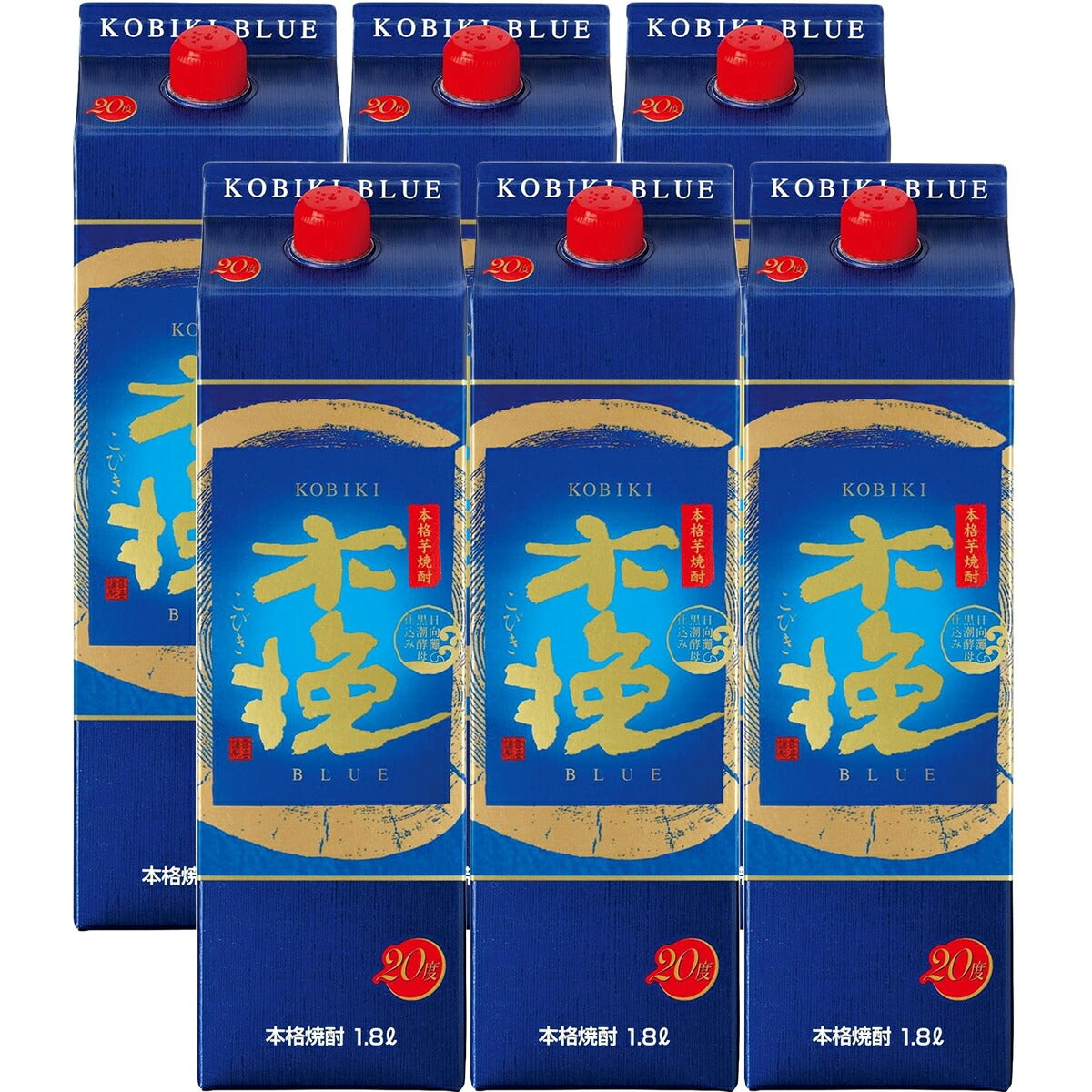 雲海酒造 木挽 BLUE ブルー 20度 パック 1800ml 1.8L×6本
