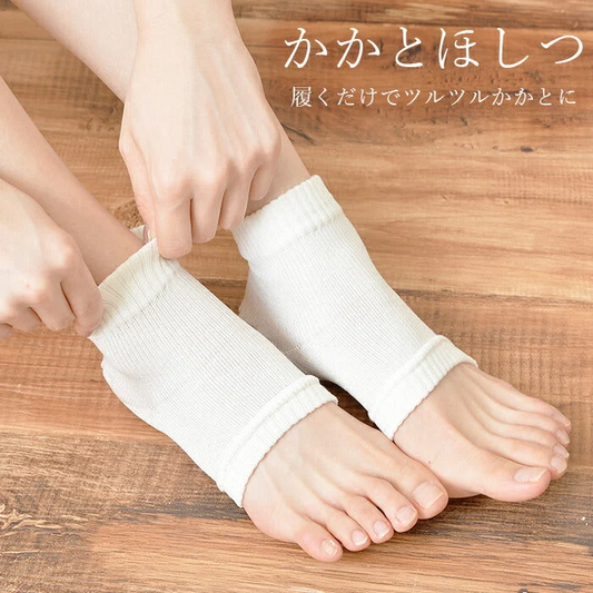 かかとケアソックス かかと 角質ケア 保湿 ひび割れ 乾燥 潤い つるつる かかとが痛い / ロコメイト シルクソールケア