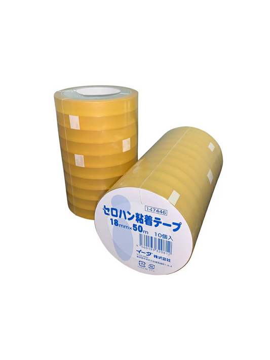 セロハン粘着テープ 幅18ｍｍ×長さ50ｍ 10個入り