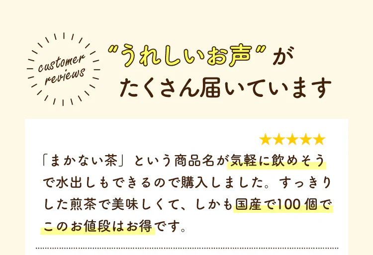 【最短当日出荷】静岡県産緑茶 ティーライフのまかない茶 100個入×5袋