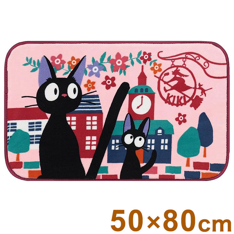 魔女の宅急便 キッチンマット はなだより 50×80 マット キャラクター 滑り止め ジジ 猫 ねこ ネコ おしゃれ かわいい インテリア キッチン 台所 玄関 エステルマット センコー【送料無料】