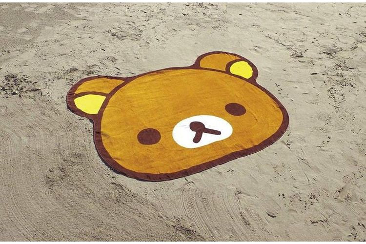 (リラックマ)ダイカットビーチタオル ミニオン リラックマ 大判タオル タオル ブランケット キャラクター レジャー 夏 ビーチ アウトドア プール 海 海水浴 海岸 フレッシュスマイル サマーアイテム【送料無料】