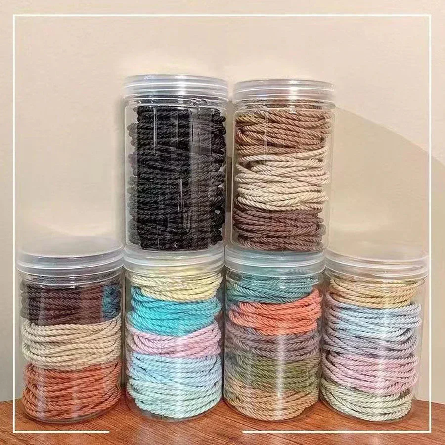 (A06)ヘアゴム キッズ シンプル 上品 ヘアアクセサリー 細いリングゴム 子供用50個入りセット 髪留め 髪ゴム 赤ちゃん 子供 こども リング 髪止め