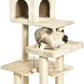 Amazonベーシック訳あり キャットタワー 60×143×49cm ベージュ ネコタワー