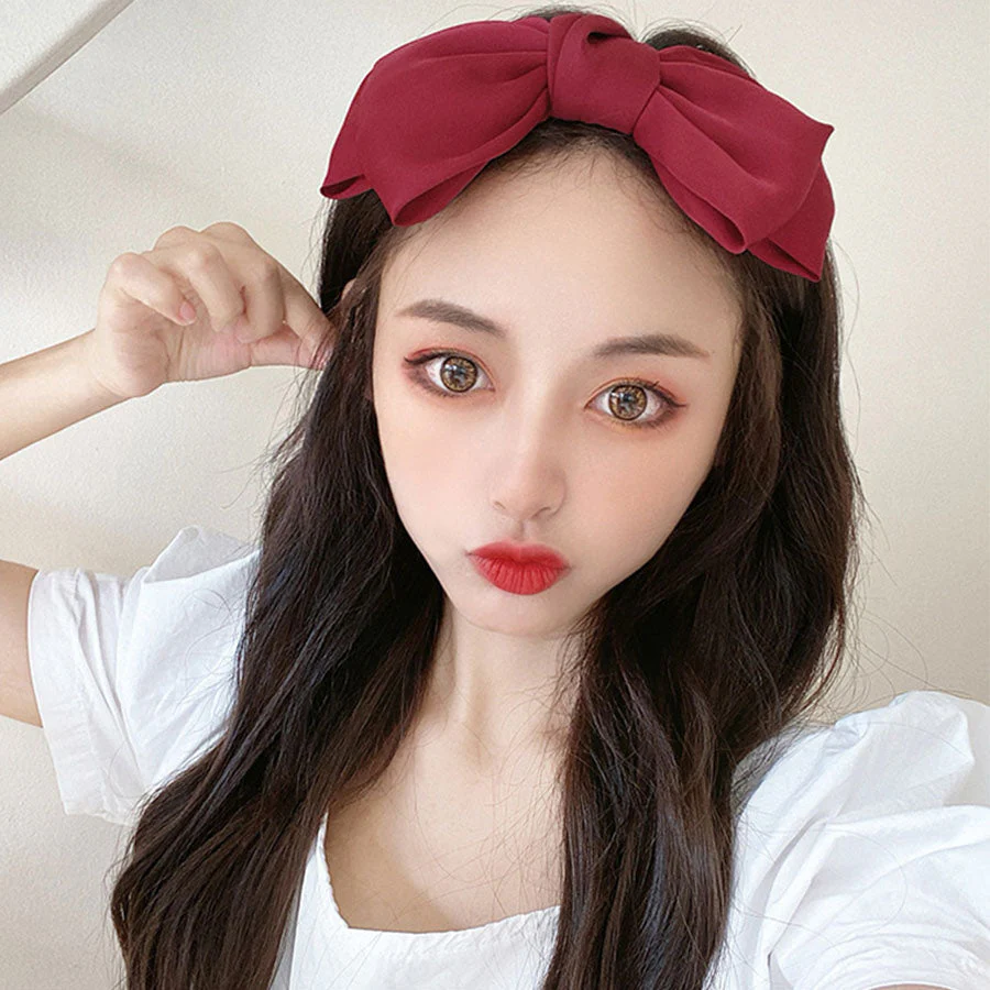(ネイビー)リボンカチューシャ　ヘアバンド　レディース 大人っぽい ヘアアクセサリー シンプル 髪飾り おしゃれ  ヘアターバン
