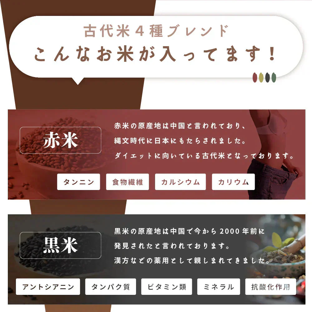 雑穀 雑穀米 国産 古代米４種ブレンド 24kg(400g×60袋) [黒米/赤米/緑米/発芽玄米] 無添加 無着色 業務用サイズ 送料無料