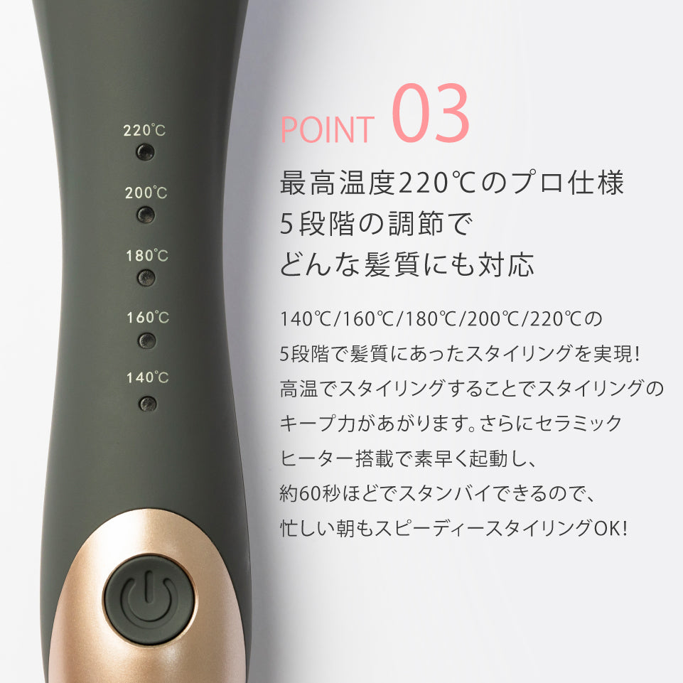 【10人シェア買い企画】【Agetsuya】アゲツヤ コームヘアアイロン2 ナチュラルストレート ワンカール 外ハネボブ ヒートブラシ ヘアアイロン MAX220℃