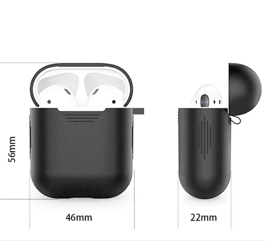 airpods1 ブルー airpods2 対応 エアーポッズ エアポッツ 1/2 ケース カバー シリコン かわいい キズ防止 耐衝撃 全面保護 紛失防止 8色あり