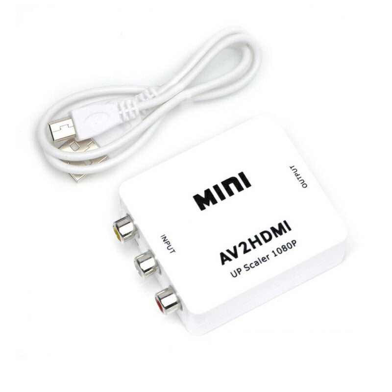 AV HDMI 変換コンバーター 白色 RCA to HDMIアダプター RCAアナログからHDMIデジタル変換 DVD 車載チューナー モニター接続 ビデオデッキ SFC出力 1080P