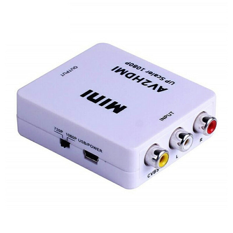 AV HDMI 変換コンバーター 白色 RCA to HDMIアダプター RCAアナログからHDMIデジタル変換 DVD 車載チューナー モニター接続 ビデオデッキ SFC出力 1080P