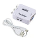 AV VGA 変換コンバーター 白色 RCAtoVGA D-sub 15ピンアダプター RCAアナログ変換 DVD 車載チューナー モニター接続 ビデオデッキ SFC出力 1080P