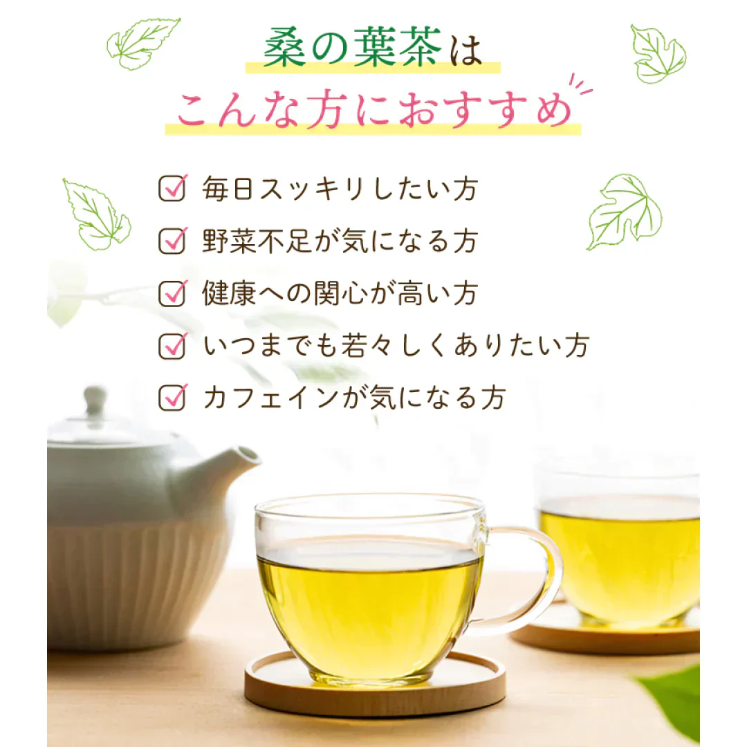 有機桑の葉茶　１００個入（スーパーフード オーガニック ティーバッグ 国産 お茶 ノンカフェイン 健康茶 人気）