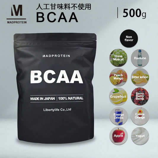 BCAA  500g  ピーチマンゴー 人工甘味料不使用 オールインワン 国内製造 フレーバー (MADPROTEIN) マッドプロテイン