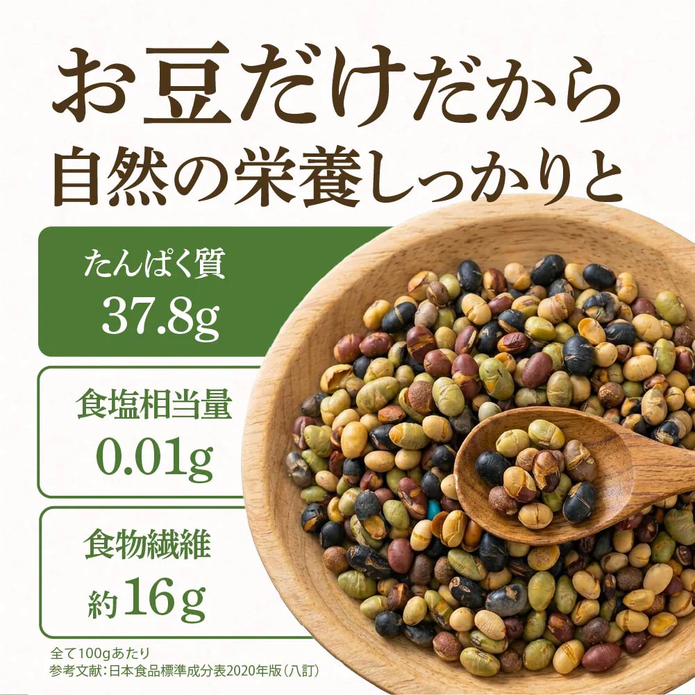 北海道 ９種の焙煎豆1.2kg(300g×4袋) 煎り豆ミックス 高たんぱく 低カロリー 送料無料